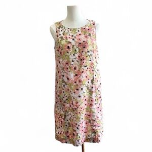 Mini A-Line Floral Linen Shift Dress by J.Jill